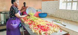 Preparing a Fruit Salad for Hundreds of Children