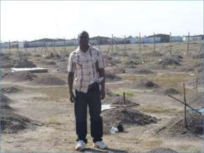 Peter in cemetary in Kakuma