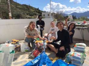 Team preparing Baby packs