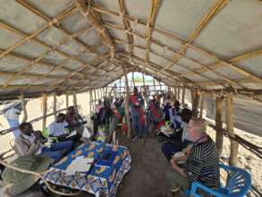 Meeting with village leaders in Petit