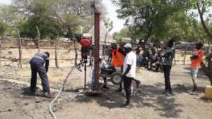 At work providing clean water.