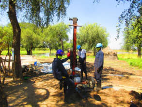 Drilling a new borehole.