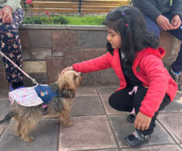 Girl with her dog