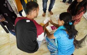 Participants using the toolkit