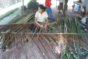 Supporting with local materials