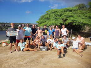 Volunteers of catch an release survey Ascencion