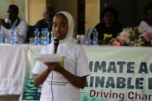 Primary School Student at Green Energy Campaign