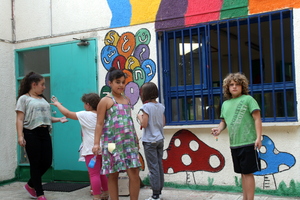 The new school entrance