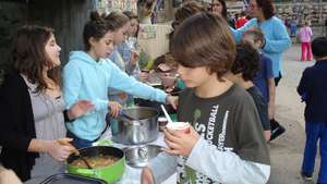 Sharing soup for Winter Day