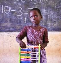 Ellen counts with the abacus