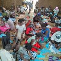 Women making pads