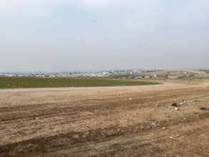 View of the camp where this family lives