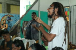 Youth worker Marcos Paulo at the garden debate