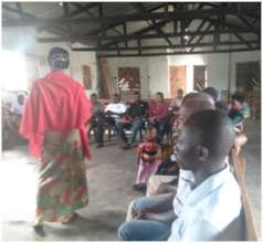Particpants in Peace and Democracy Group session.