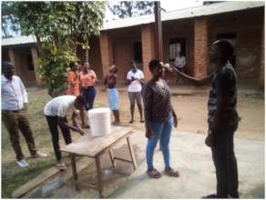 Temperature taking and hand washing by participant