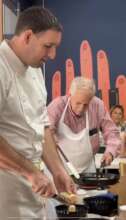 Making crepes with the Alianza Francesa