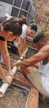 cutting tubes for our biodigester