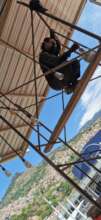 Painting the roof structure