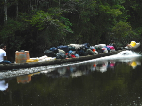 The curiara that carried our luggage and medicines