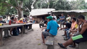 Representantes de las comunidades Yekwana y Sanema