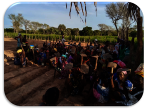 Women's group getting ready to start farming