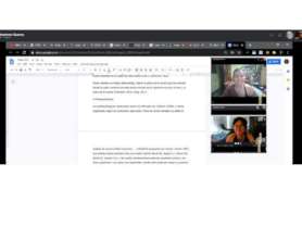 Dr. Mayo and Katherinne in a virtual meeting