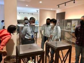 Drs. Mayo and Ortega viewing artifacts