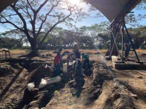 Preparing the excavtion site for the field season
