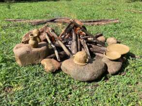 Fire pit built for the replicas