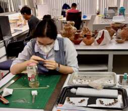 Beatrice Di Biase working on her investigation