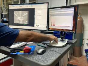 Analyzing materials in ceramics from El Cano