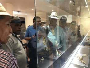 Touring the exhibits