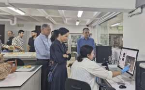 Visitors to the Foundation