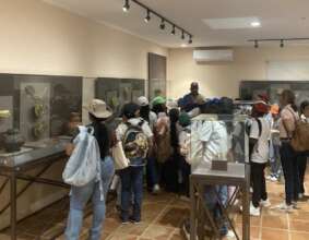 Students visiting the museum.