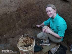 Amalie working in tomb 9