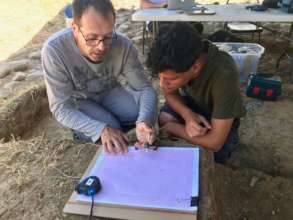 Dr. Hervas showing how to diagram to scale