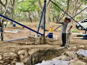 Arturo learning about stratigraphy