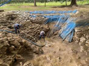 Preparing the excavation site