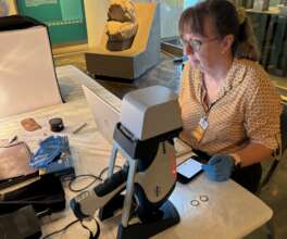 Analyzing materials with the pXRF at the MNA