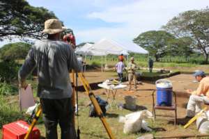 Taking measurements with the Total Station