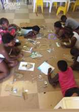 Being creative - making cardboard art