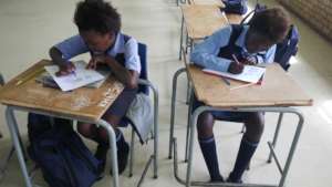 two girls drawing