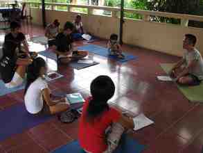 TLC girls in intensive yoga study