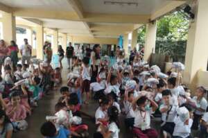 Kids of Dampalit Primary School after distribution