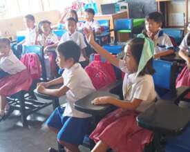 Maica inside her Payatas C classroom