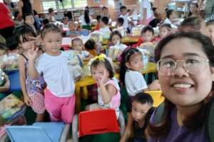 A few of the daycare children you helped