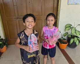 Payatas Community kids with hygiene kits