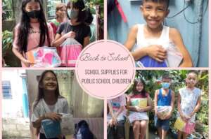 Filipino Children who received school supplies