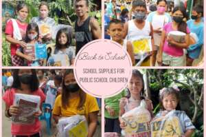 Filipino Children who received school supplies