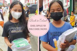 Filipino Children who received school supplies